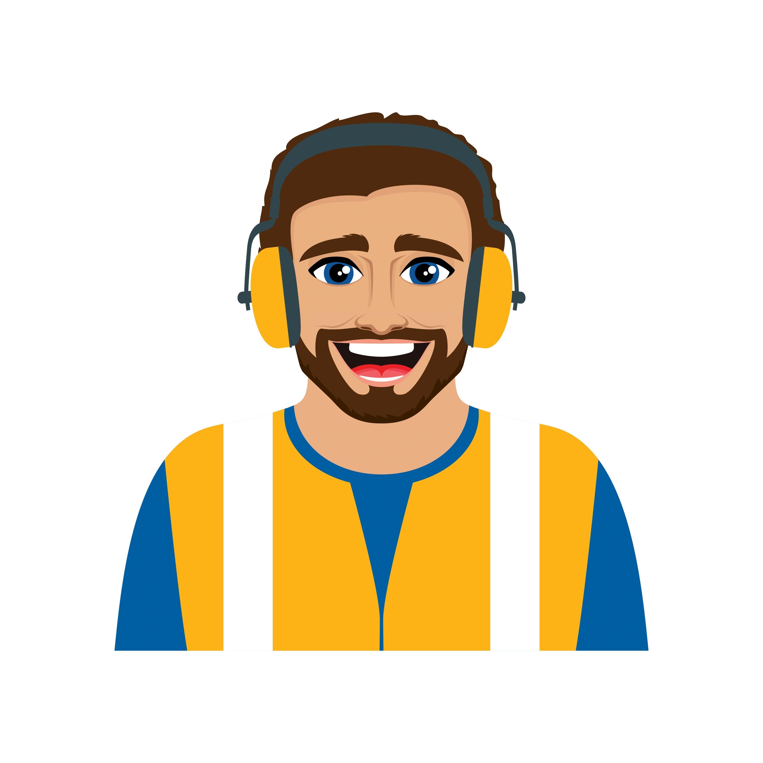 Generic vector portrait representing a service engineer